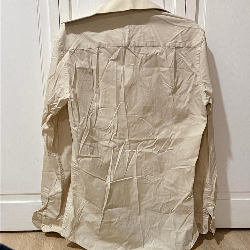 Marquise Men's Long Sleeve Dress Shirt in Light Cream - Picture 4 of 6